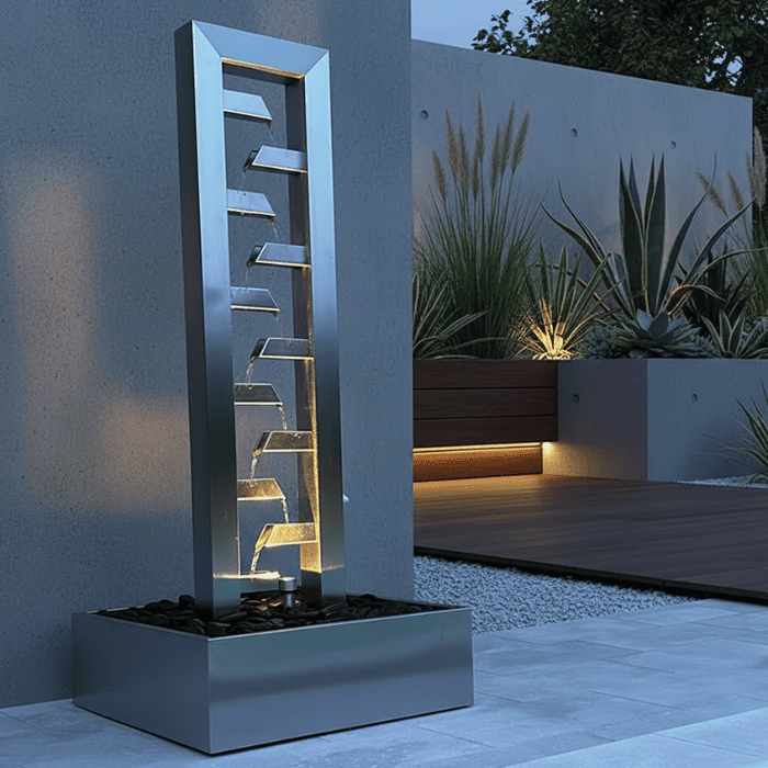 Edelstahl Wasserfall Cross